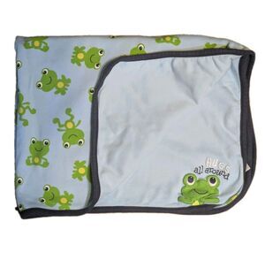 Just One You Carter’s Baby Blanket Blue Green Frogs Hugs All Around